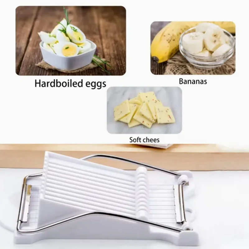 Multi-Functional Food Grade Wire Slicer Press Kitchen Accessories Fruit Vegetable Cheese Tools Egg Slicer Cutter Stainless Steel