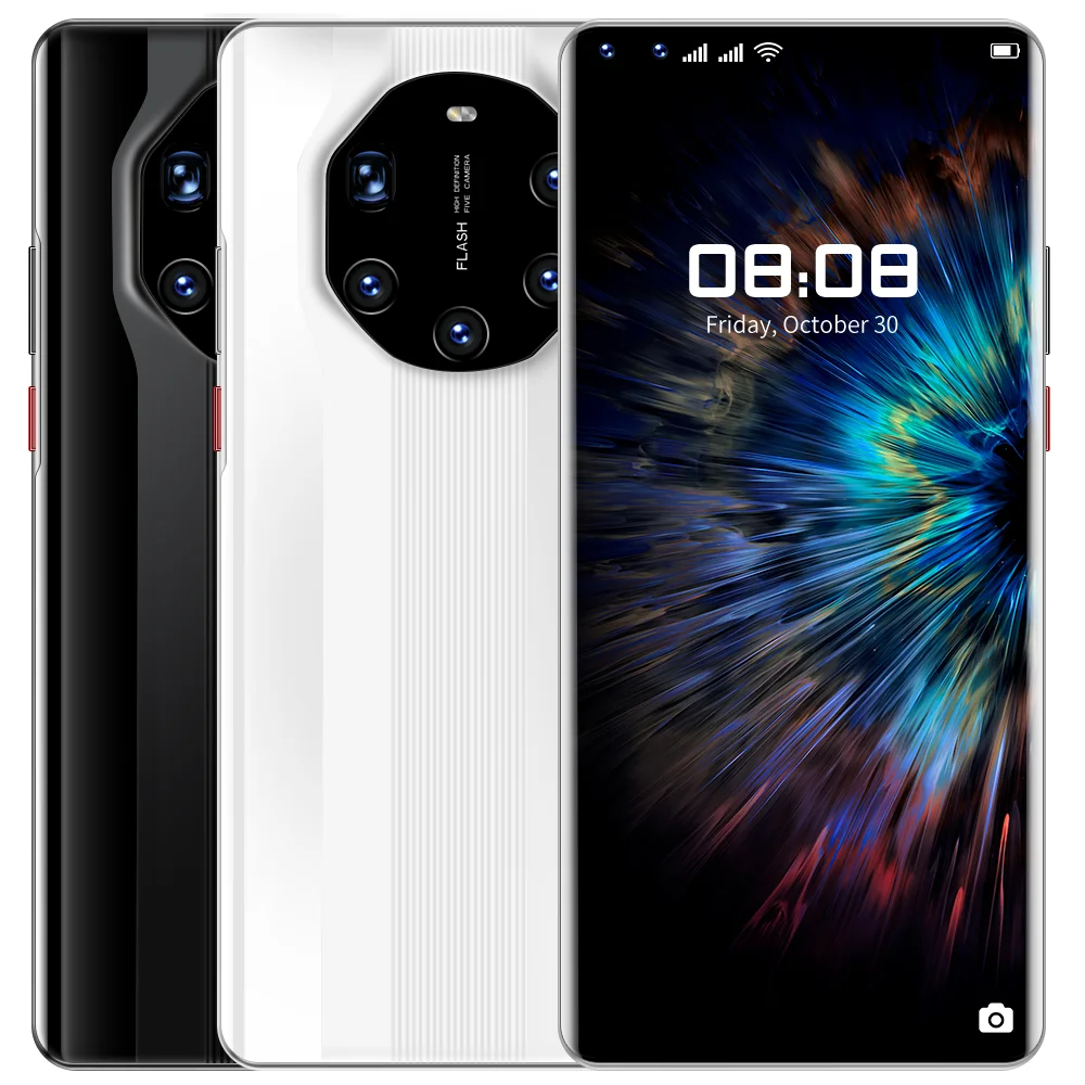 
Hot Selling Mate40 RS Smart Phone Face Recognition Unlock 5g phone Dual SIM Custom Logo Android Mobile Phone 