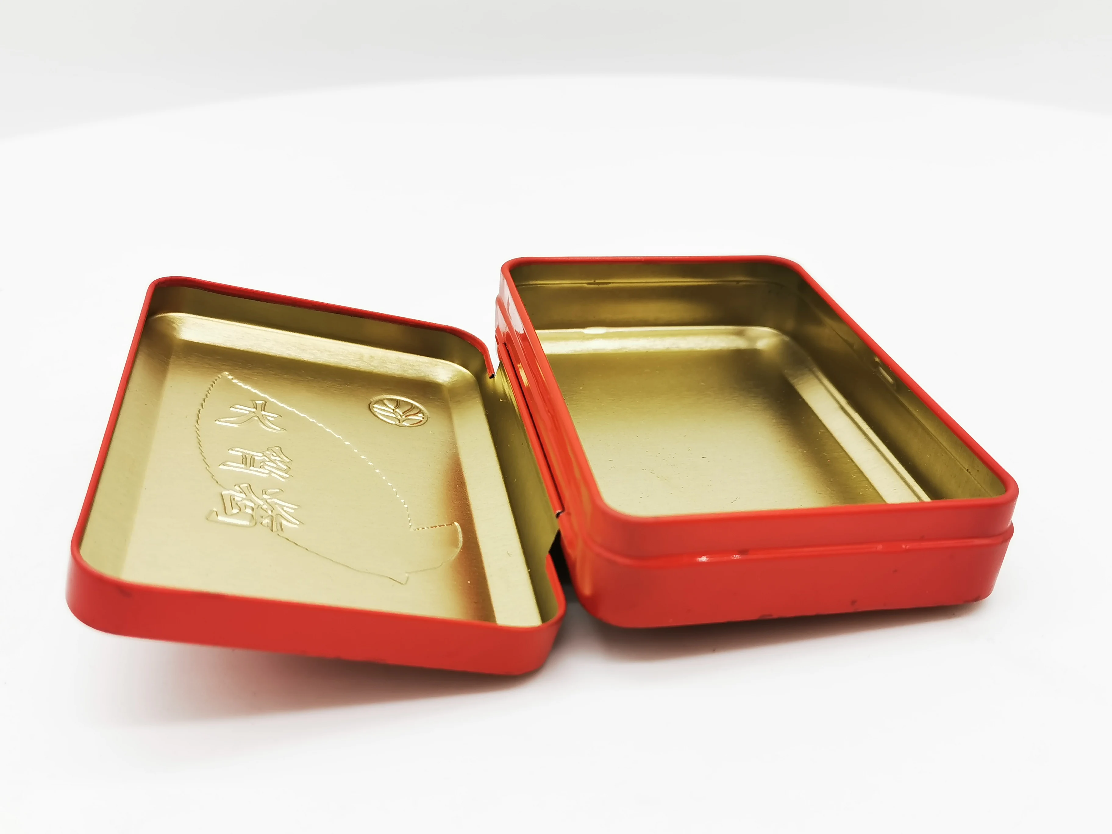 High-quality rectangular cigar tin box customized design cigarette /tea metal box with hinge