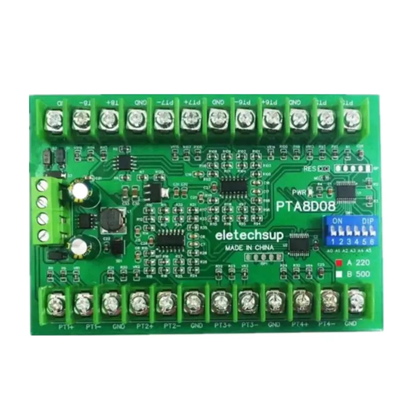 8 channel PT100 Thermocouple RTD RS485 Temperature Sensor Module Modbus RTU Board Temperature Acquisition Module Collector 500