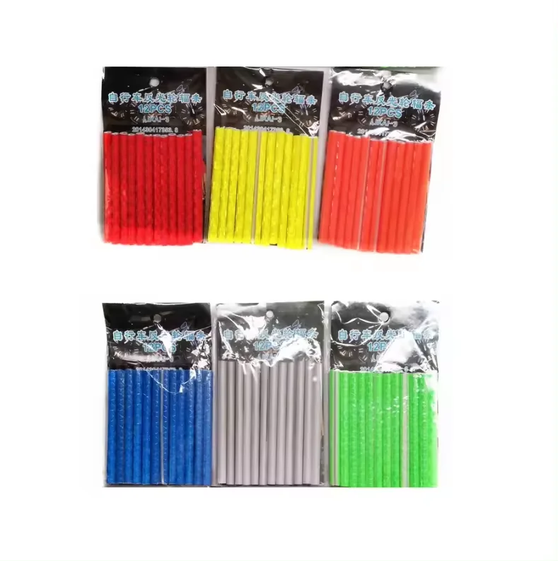 Bicycle Bike Wheel Spokes with Reflective Tube & Safety Clip Reflective Film for Safe Cycling and Warning Purpose
