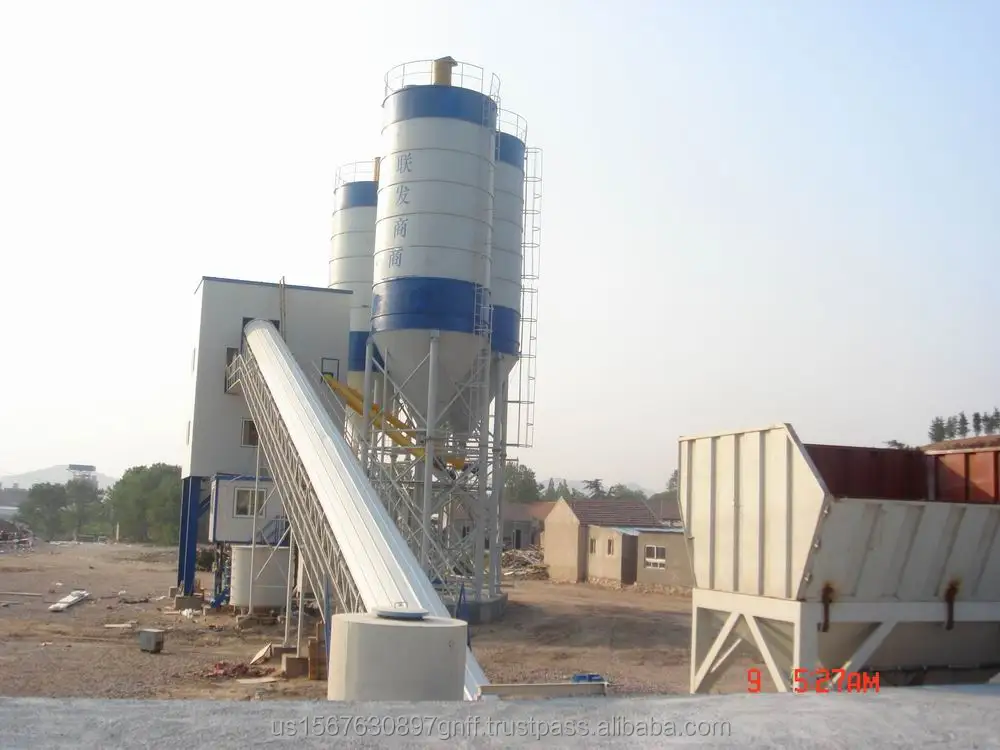 Used 50 Ton 100ton 200ton Portable Electric Cement Silo Gearbox Bearing Screw Conveyor Concrete Batch Plant Construction