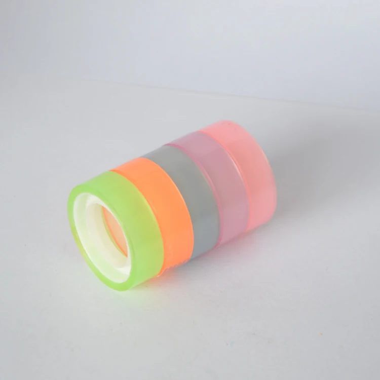 Cheap office single sided Color transparent adhesive tape with plastic core