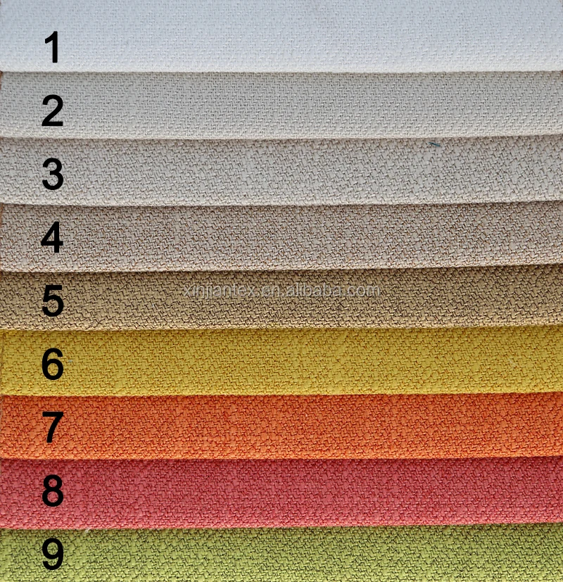 RTS Linen polyester fabric sofa upholstery fabric solid fabric for curtain