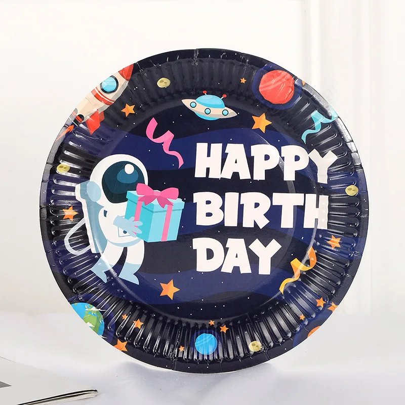 10pcs/bag 7 inch disposable paper plate for birthday wedding party supplies