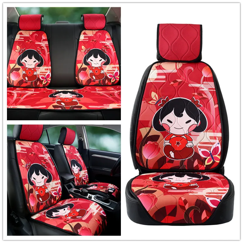 Полный комплект, новый китайский шикарный дизайн, фирменные чехлы на автомобильные сиденья на четыре сезона