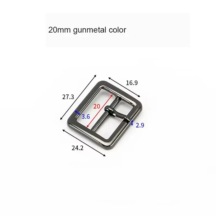 High Standard Quality Adjustable Slider belt buckle 20mm-45mm Metal Square Metal Pin Buckle For Bag