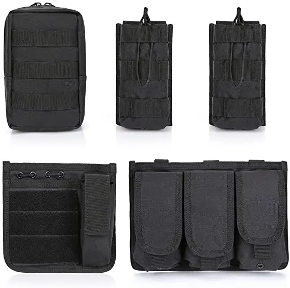 Cheap Molle Black Training Tactical Equipment Plate Carrier Tactical Vest with pouches