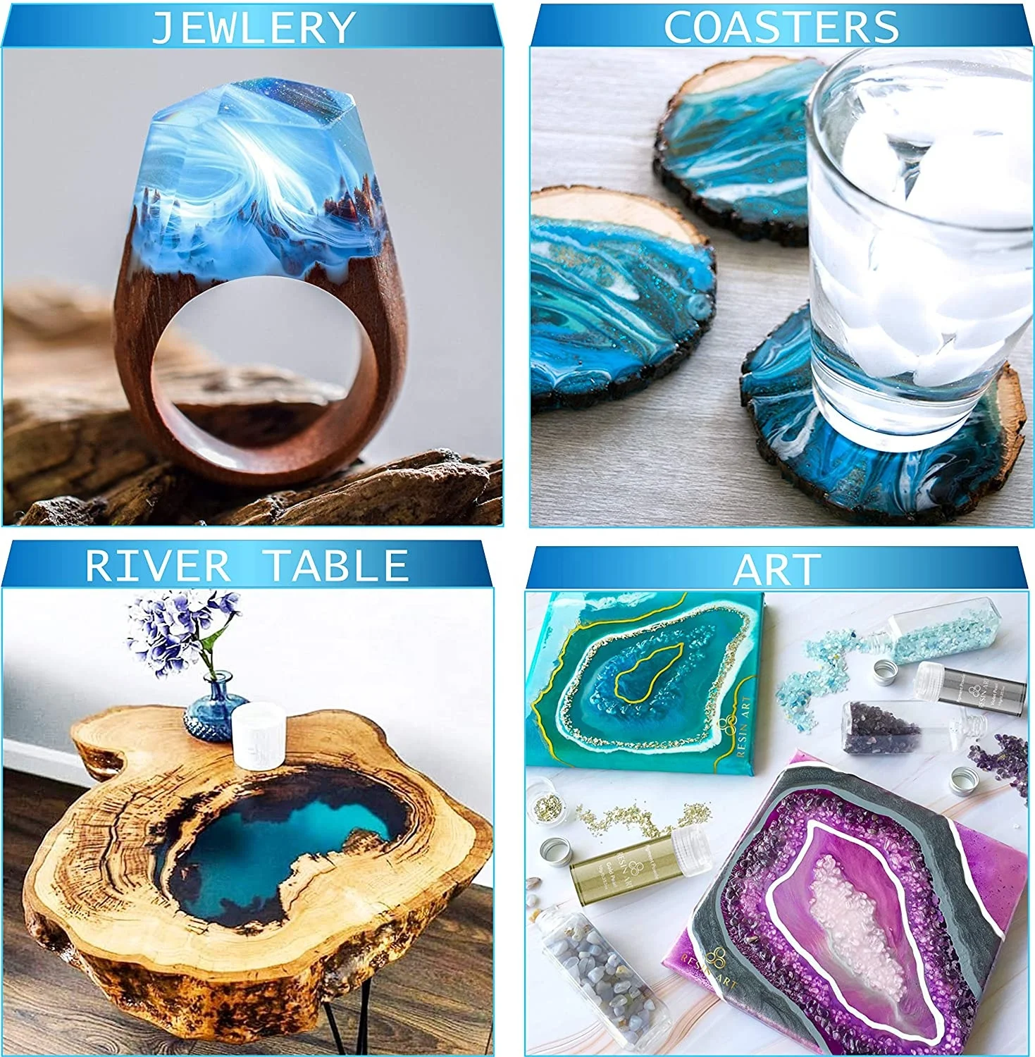 Resin Epoxy High Adhesive 1:1 AB Epoxy Hardener Crystal Glue For DIY Resin Jewelry Making Accessories 100g 200g 400g 500g 1000g