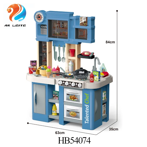 Kitchen Kids Toys Sets Pretend Spray Games 79 PCS Mini Kitchen Toys Kids Real Cooking Sink Set Game Kitchen Toys For Kids