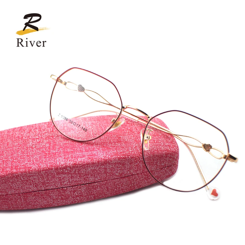 Love Design Women Wholesale Blue Light Blocking Titanium Eyeglasses Frames