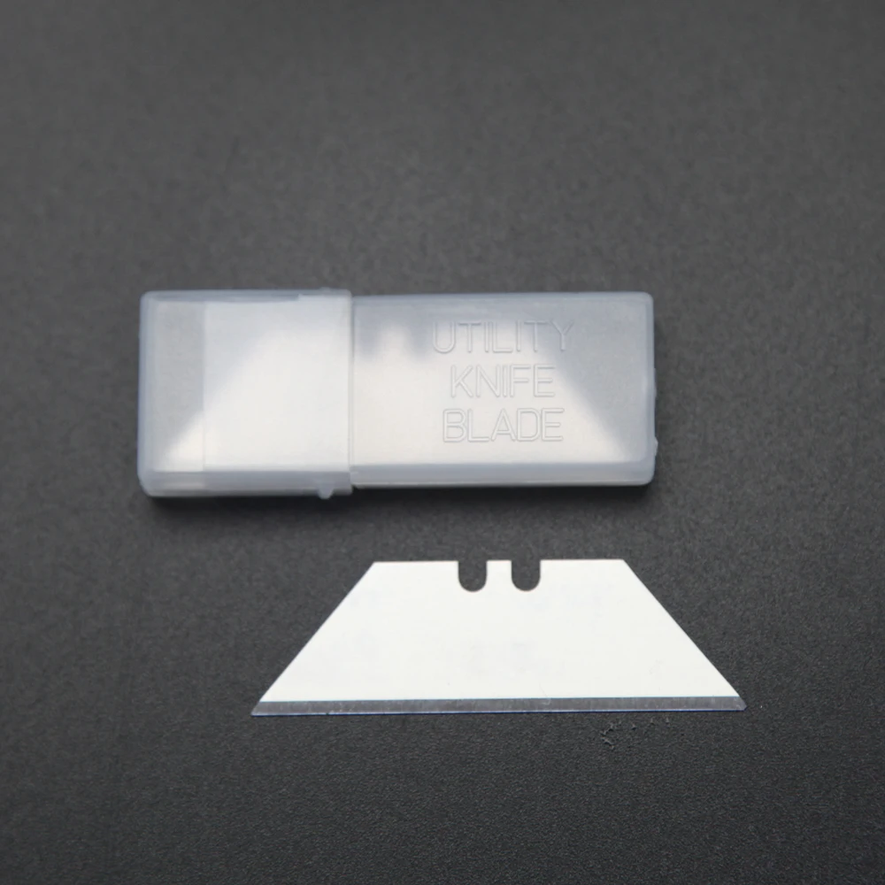 RX522 High Carbon steel Material 10 Pcs Pack Trapezoid Utility Knife Cutter Blades