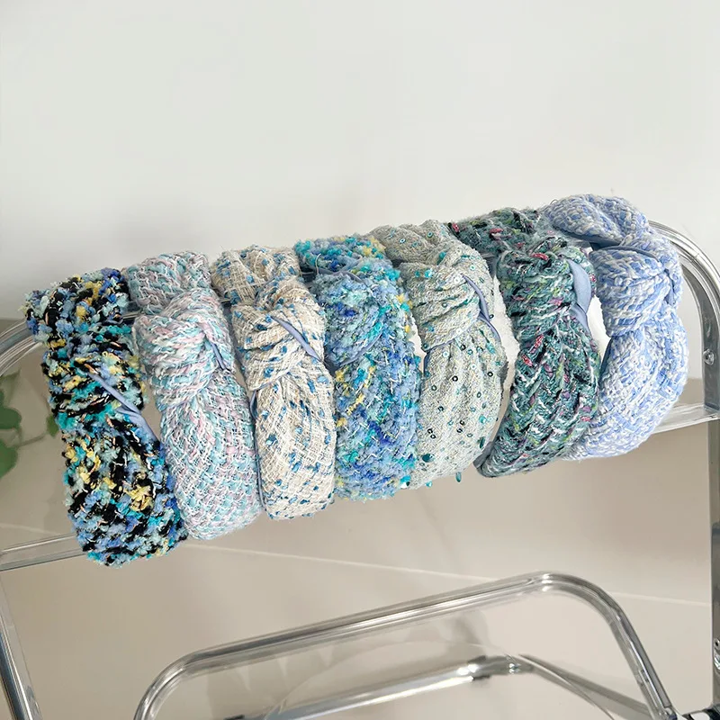 2024 Good Quality New Style Rhinestones Custom Vintage Elastic Korean Exquisite Glisten Wholesale Designer Headbands For Women