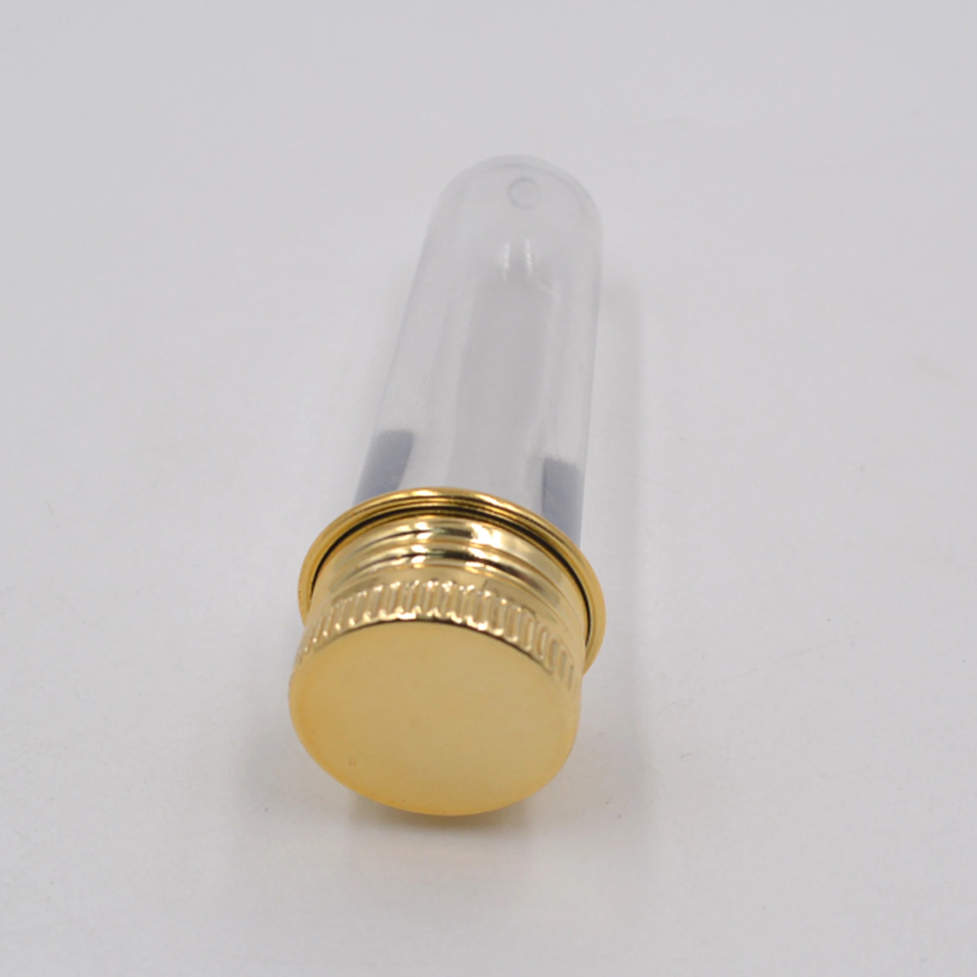 18x68mm Clear Plastic Tube Round Bottom Test Tube With Screw Lid