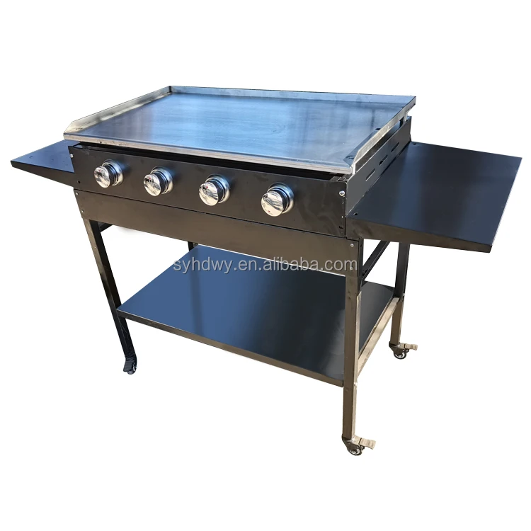 Factory custom Liquid Propane Infrared 4 Burner BBQ Gas Grills Stainless Steel Tabletop Built In Barbecue Grill