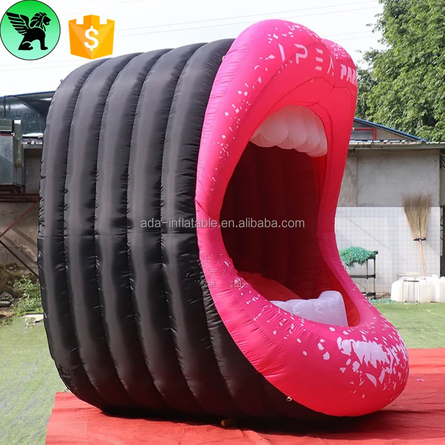 3m Festival Decor Inflatable Mouth Customized 10ft Giant Event Mouth Inflatable for Stage Decoration A8882