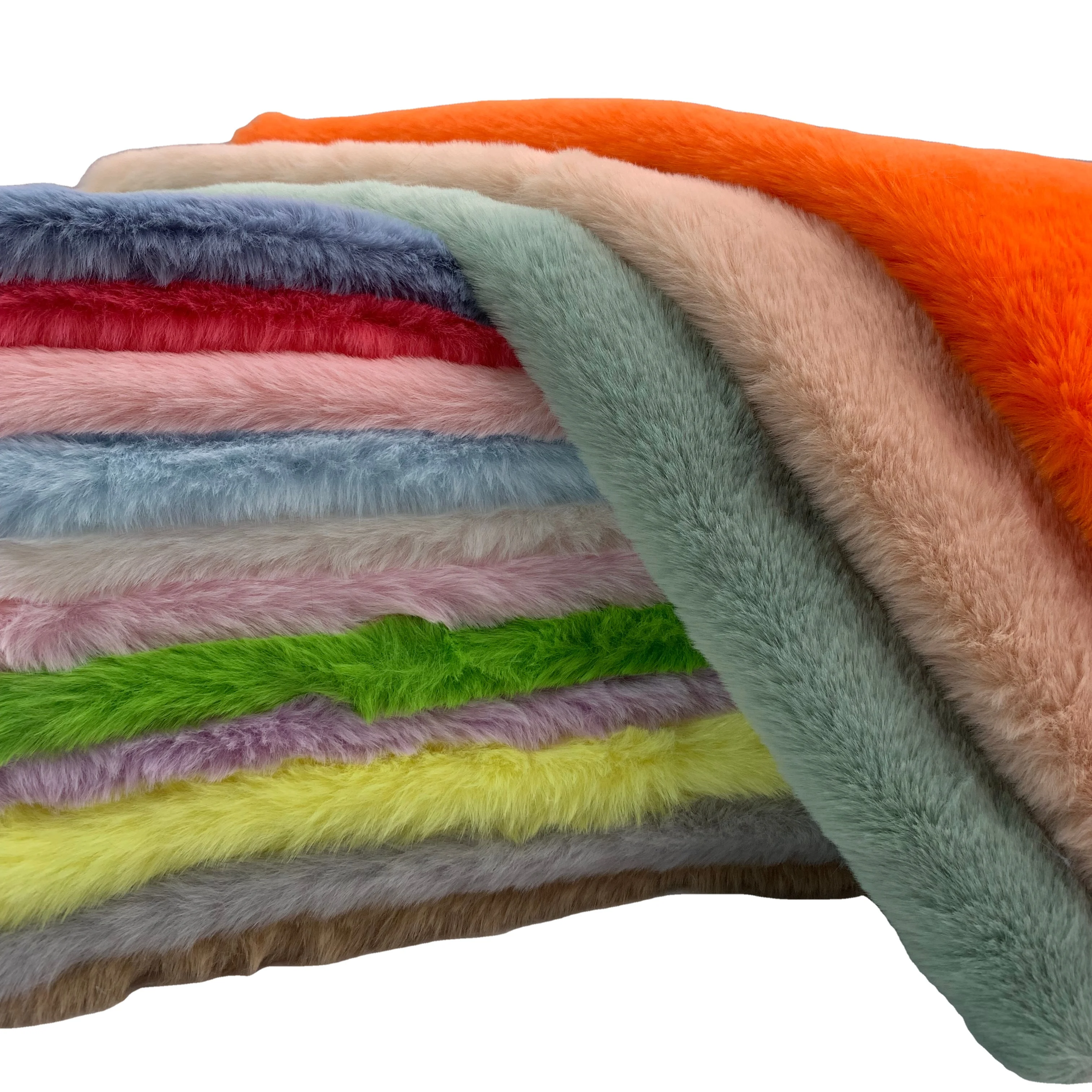 10mm artificial rabbit hair fabric100% polyester non elastic fabric artificial fur