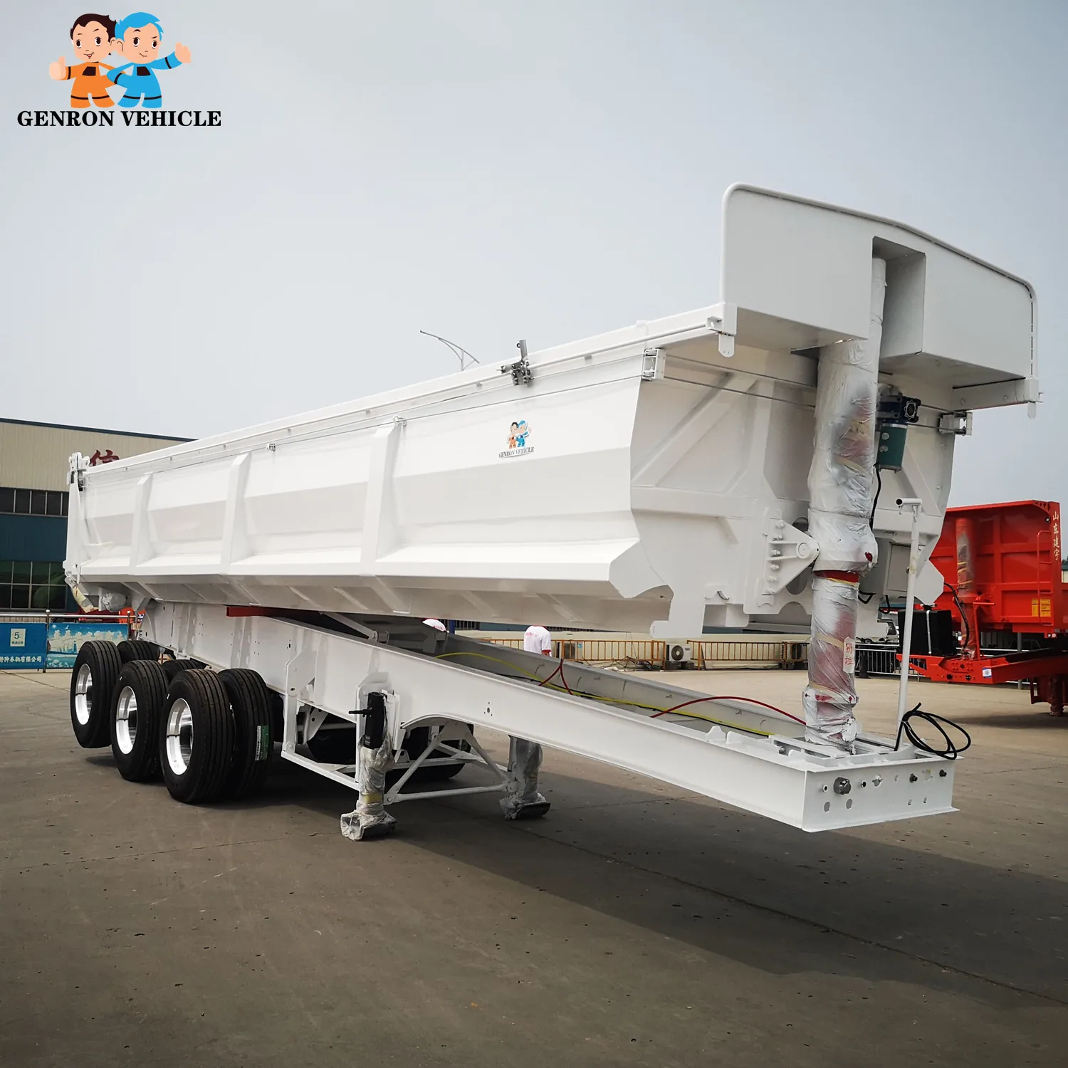 Australia/Indonesia/Malaysia 40-50 tons 3 axles rear/back tipper/tipping semi trailer dump truck to transport Sand and gravel