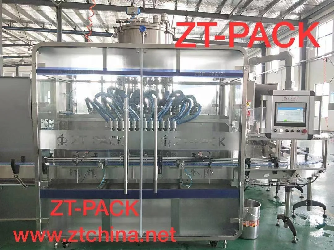 ZT-PACK Automatic 6-16 heads Linear Type Jam Tomato Suace Filling Machine Honey Stick Jam Production Line for Jar