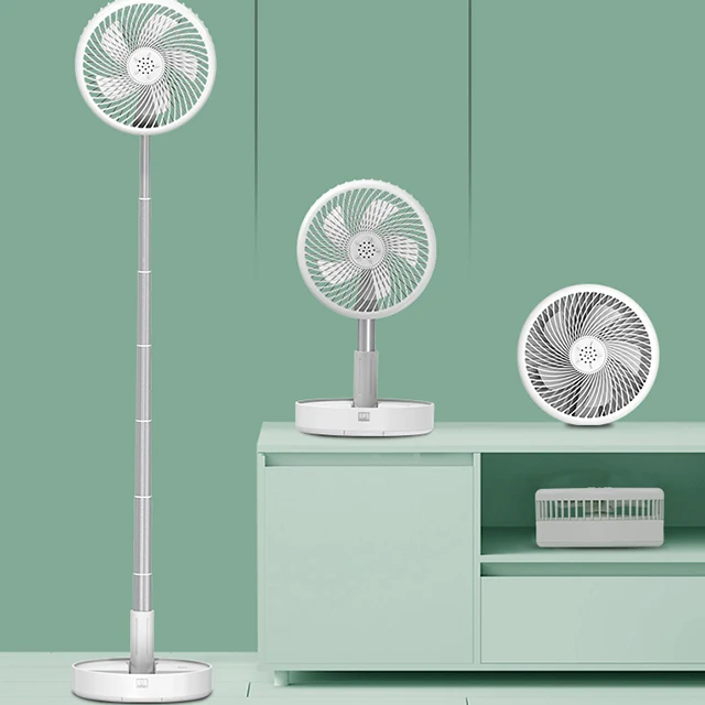 standing desk solar fan charging flexible telescopic bladeless circulator fan