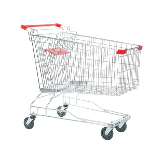 165 Liters Customized Supermarket Steel Shopping Trolleys for Supermarket Shopping Trolley Manufacturers