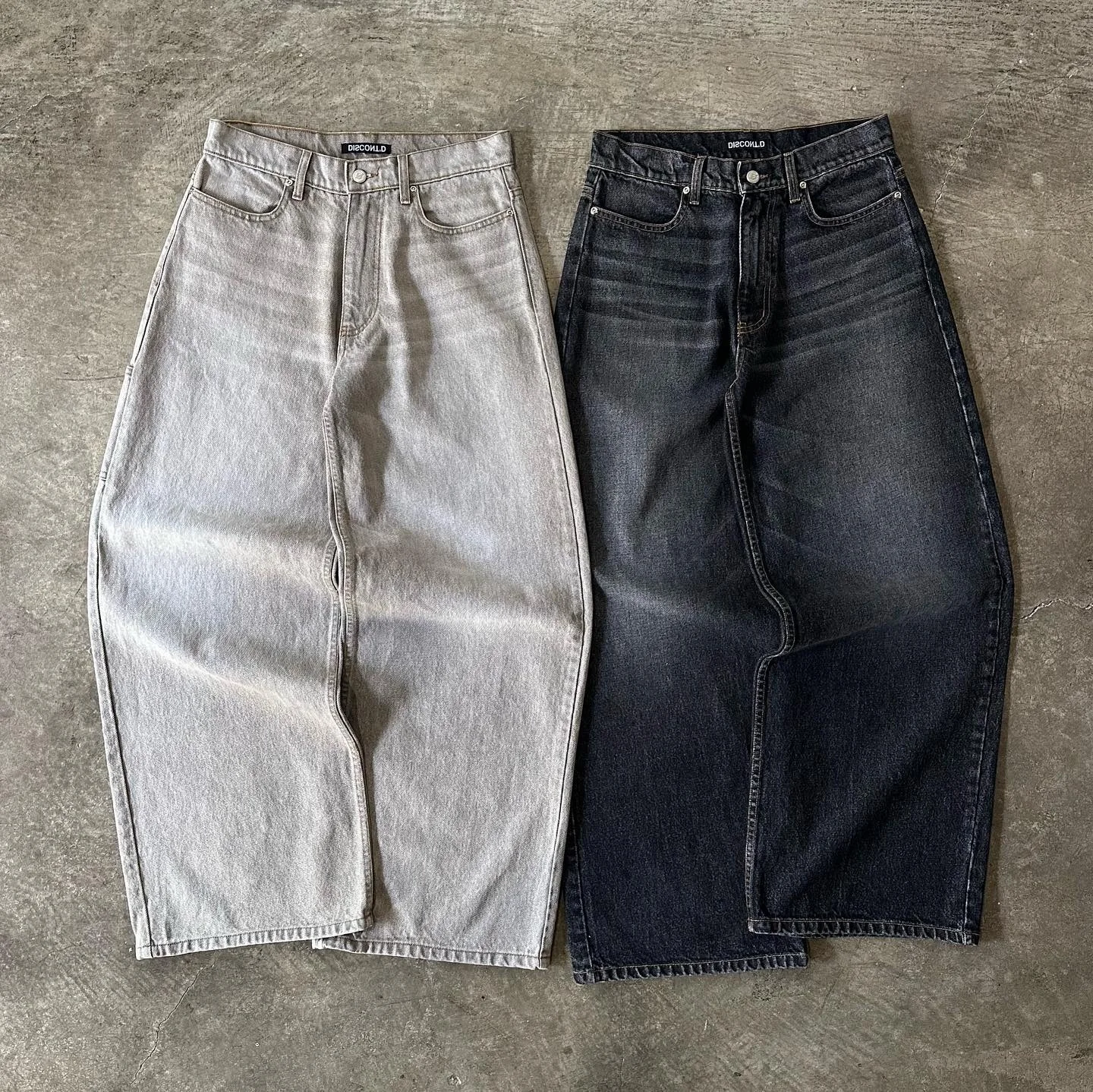 Jeans Manufacturer Custom Designer High Waist Loose Oversized Acid Wash Vintage Wide Legged Distressed Denim Pant Baggy Jean Men