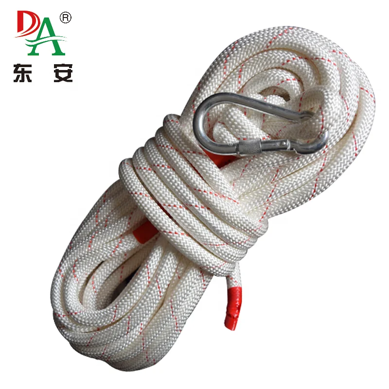 8-16MM Escape Lifesaving Fire Fighting Rope Altitude Climbing Outdoor Climbing Nylon Rope with Steel Hook
