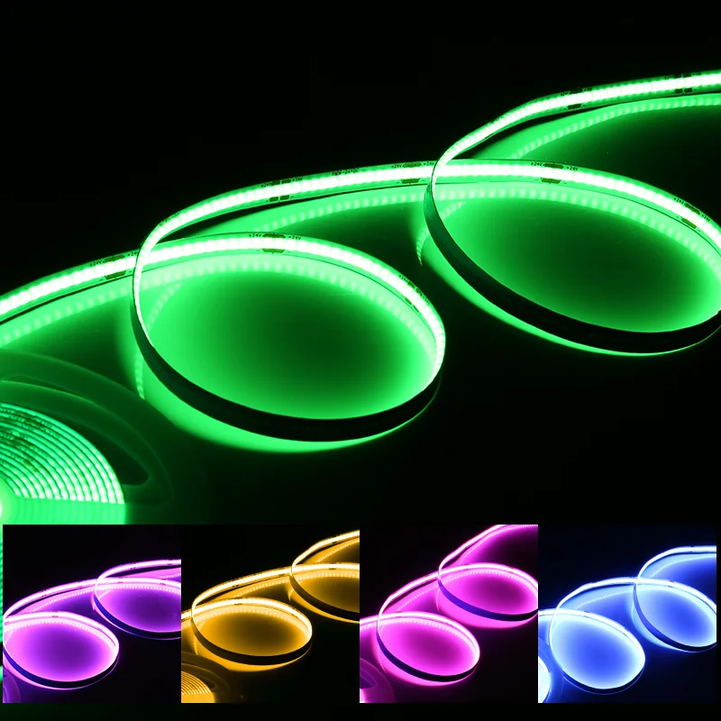 3 years warranty 10w 280led 300led 8mm width PCB cob led cob strip blue 24v 12v