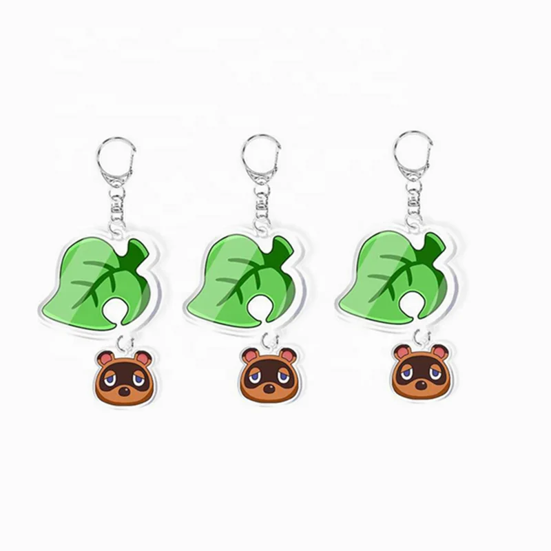 Бесплатная доставка, оптовая продажа, акриловый брелок для ключей, брелок для ключей с пересечением животных Amiibo, брелок для ключей с пересечением животных Дикого Мира