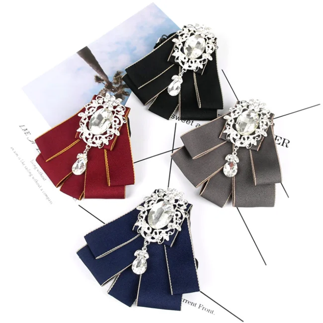 High-ended British Groom Wedding Suit Party Butterfly Bow Ties Diamond Collar Bow Tie Unisex