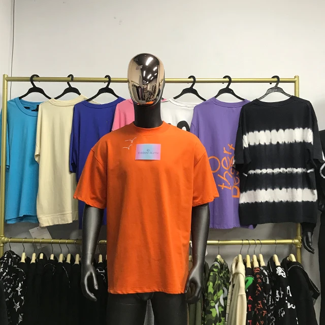 High Quality 240gsm 100% Cotton streetwear Custom logo Heavyweight Unisex oversized T-shirt