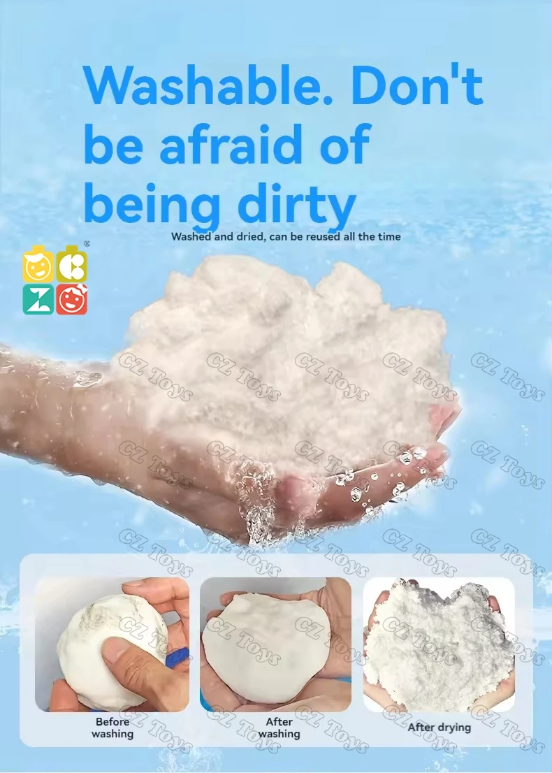 Factory prices Christmas gift Simulated Snow Play set for Kids Toy Animals Sand Castle Toys for Beach Winter Snow Toys