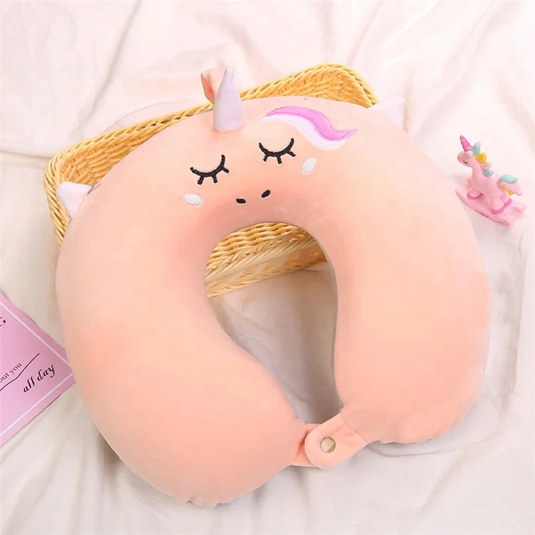 
Unicorn Baby Memory Foam Travel Neck Soft U-Shaped Head Support Pillow for Kids Traveling 