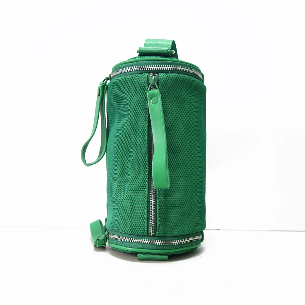 2023 Summer Women macaroon Neoprene Nylon Candy Barrel Shape Crossbody Bag Handbag