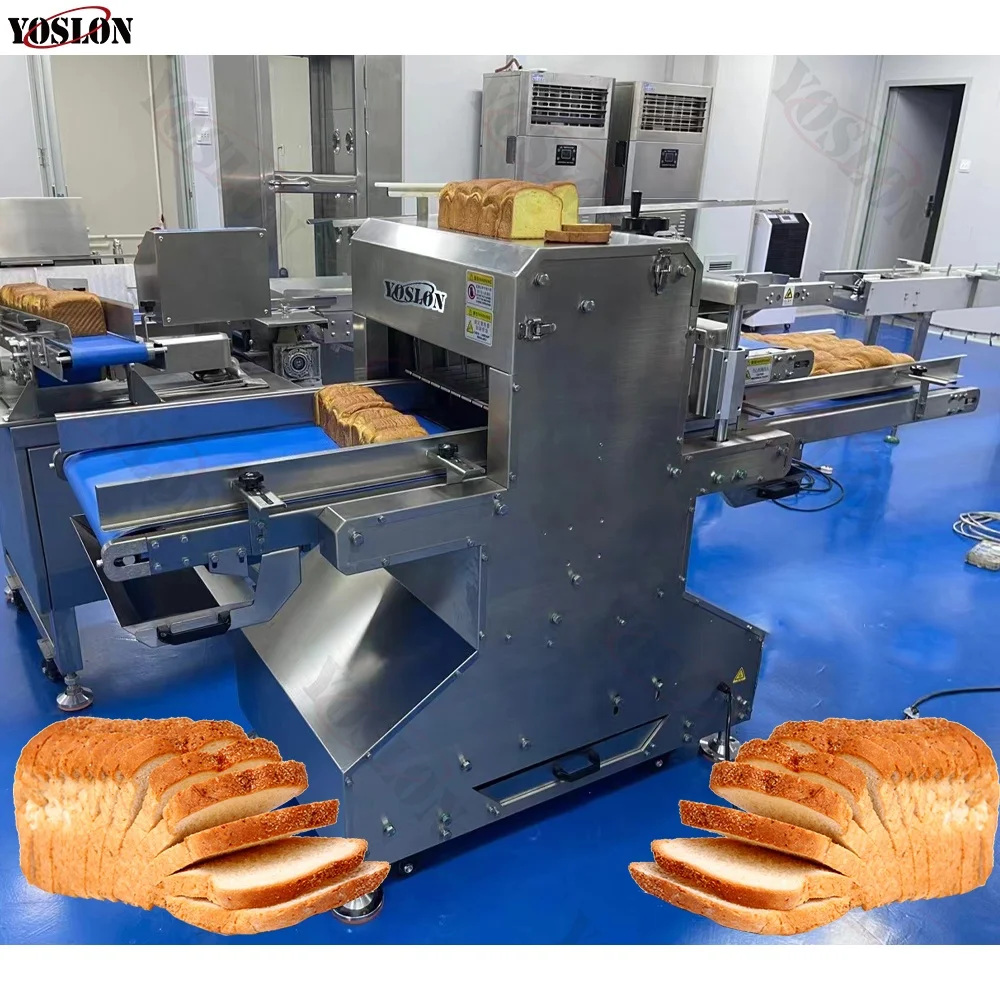 YOSLON Factory Wholesale Price Fully Automatic Bread Slicer Machine / Bakery Commercial Use Bread Cutting Machine