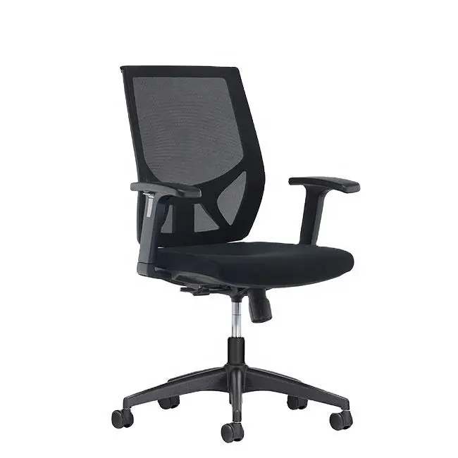 Popular Mid-Back Desk Manager Chair Swivel Mesh Ergonomic Office Chair With Adjustable Armrest