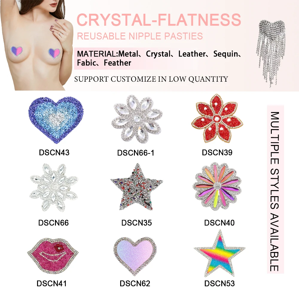 Medical Grade Adhesive Nipple Pasties Custom Intimate Sexy Nipple Pasties with Tassels