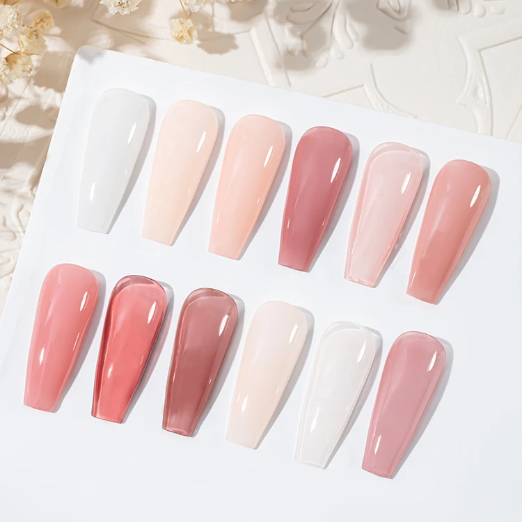 ZRKGEL  Odorless 15ml 9 Colors Nail Gel Wholesale Private Label  Soak Long Lasting Ice Jelly Uv Gel Set Free Sample for Salon