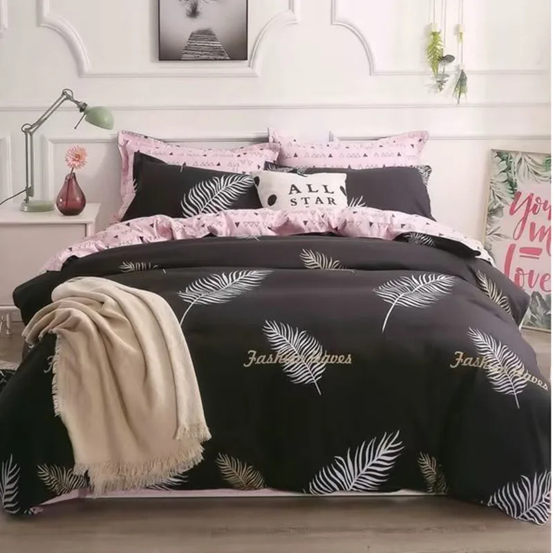 Bedding Set with Comforter Bed Sheet King Size Bedsheets  cheap 12 piece bedding sets with curtains microfiber printed bed linen