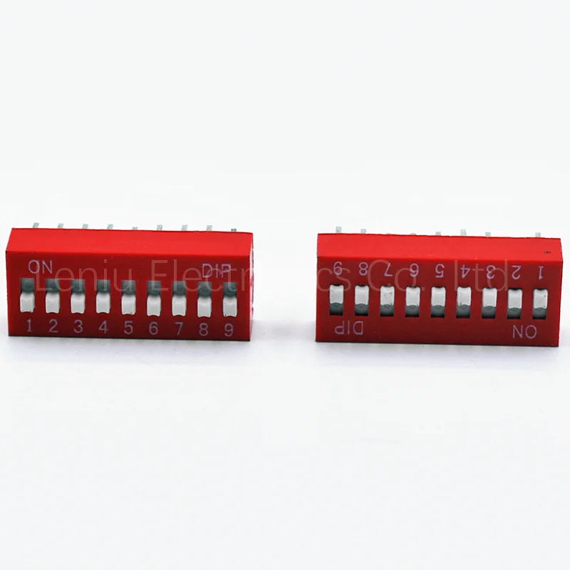 Прямая продажа с фабрики высокое качество красный PCB Push DIP переключатель макс. 1 / 2 3 4 5 6 7 8 9 10