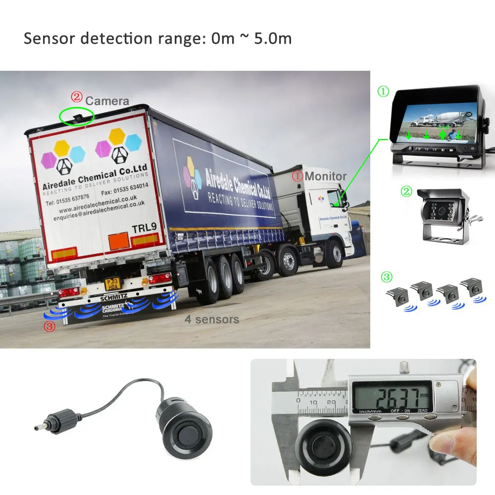 Reverse Backup Car Parking Radar Monitor Detector Parking Sensors Fitted
