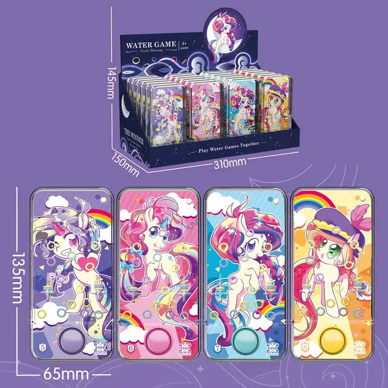 Hot Selling Cute Cartoon Ring Toss Game Water Ring Game Toy Water Machine Classic Plastic Kids Toy Handheld Water Game