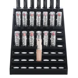 Wholesale acrylic lipstick counter display holder stand custom makeup display stand cosmetic lipstick desktop storage rack