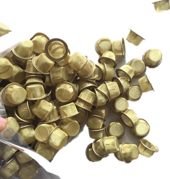 16mm 20mm cone dome smoking stainless steel brass wire mesh filter pipe screens for crystal stone pipes