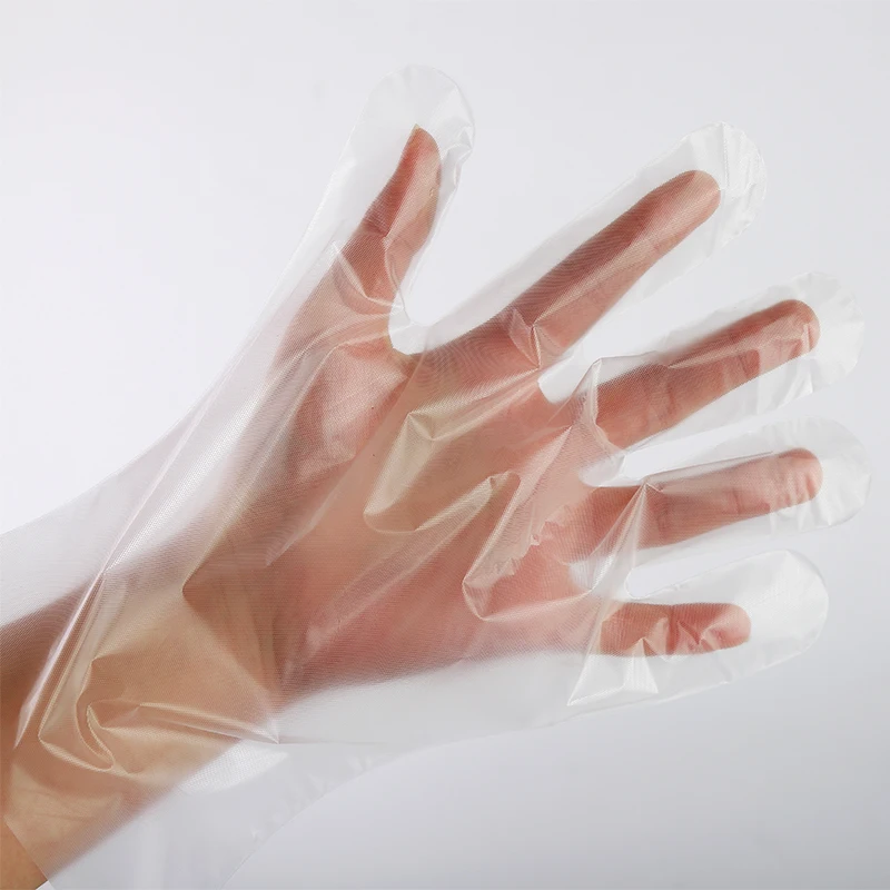 polyethylene plastic tpe glove,food handling hdpe ldpe polyethylene glove,household disposable kitchen cpe glove for hair dye