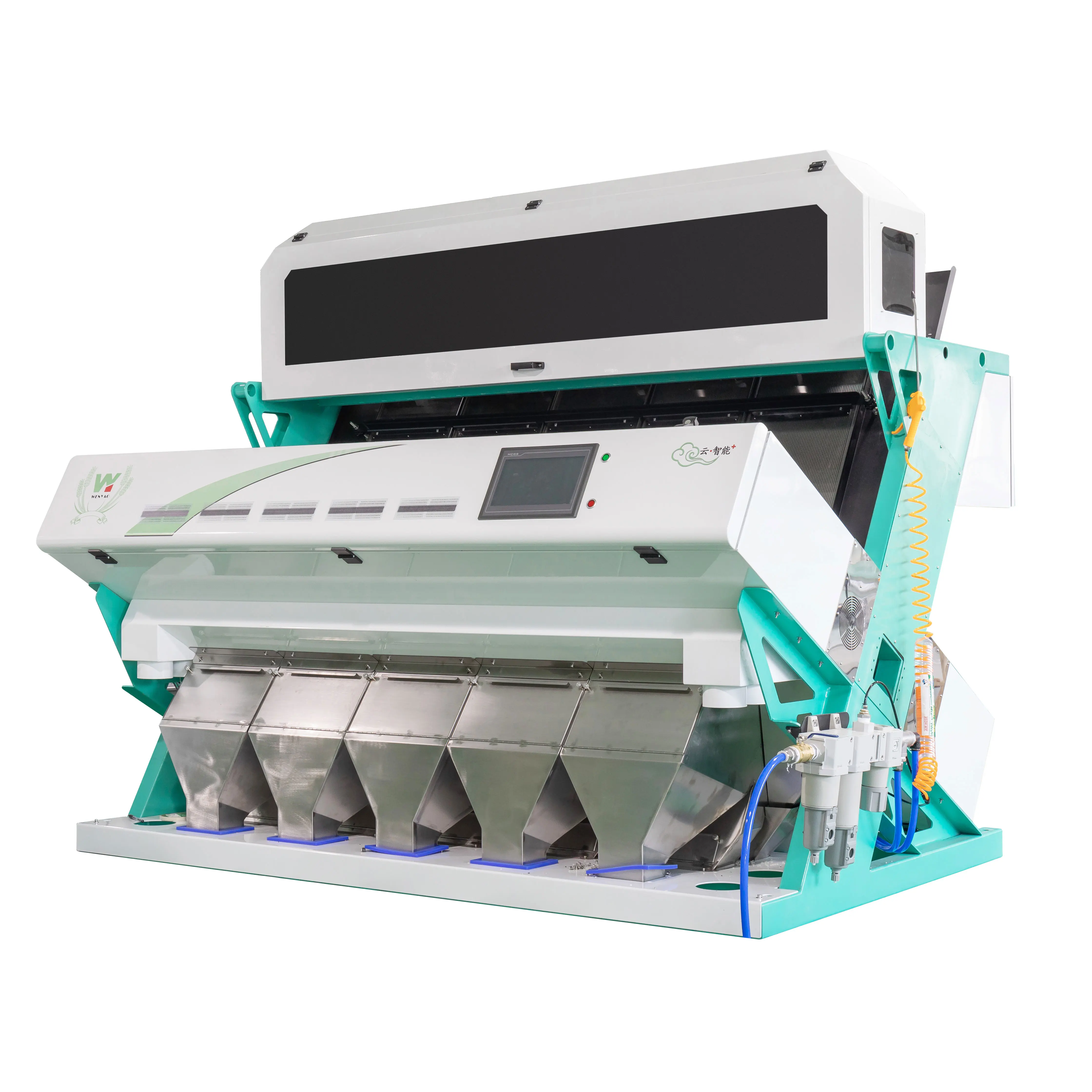 High capacity 5 chute 320 channels walnut almond color sorter machine SMC ejector pistachio chestnut optical sorter with CE