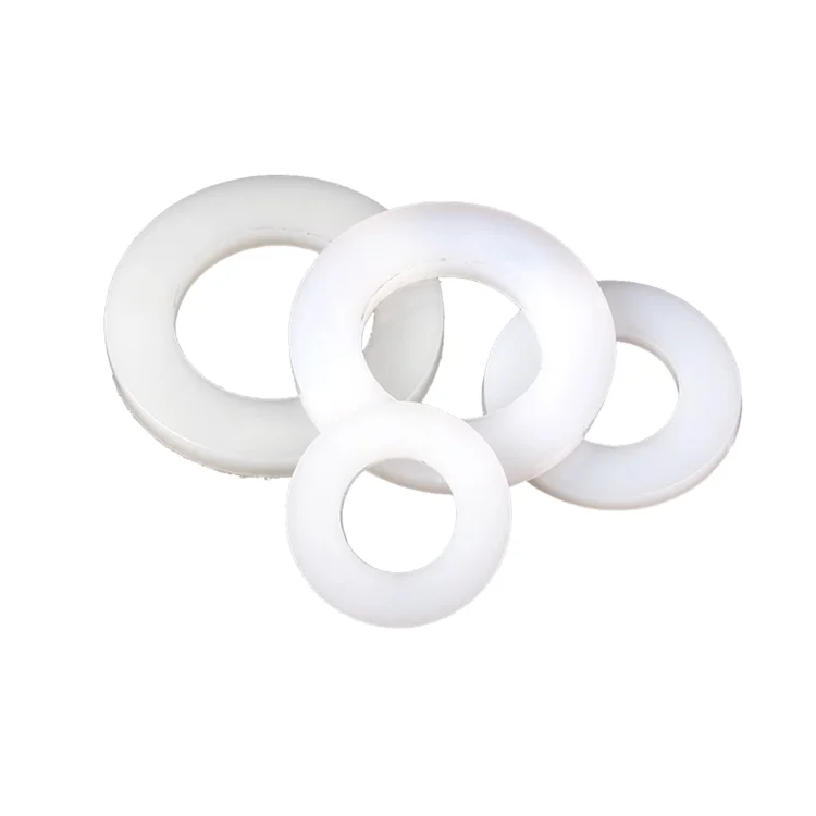 M2 M2.5 M3 M4 M5 M6 M8 M10 M12 Large Nylon White Sliding Washer Plain Round Gasket Nylon Flat Washers Plastic Shim Thickness