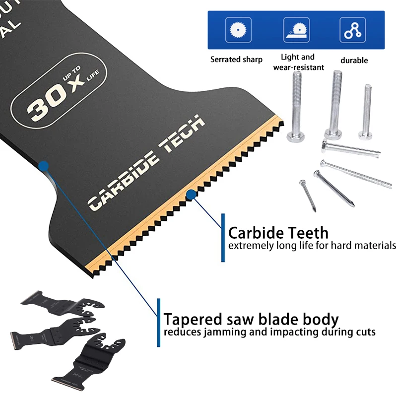 Carbide Teeth Oscillating Multitool Saw Blade for Wood Metal Hard Material Oscillating Multi Tool Blades
