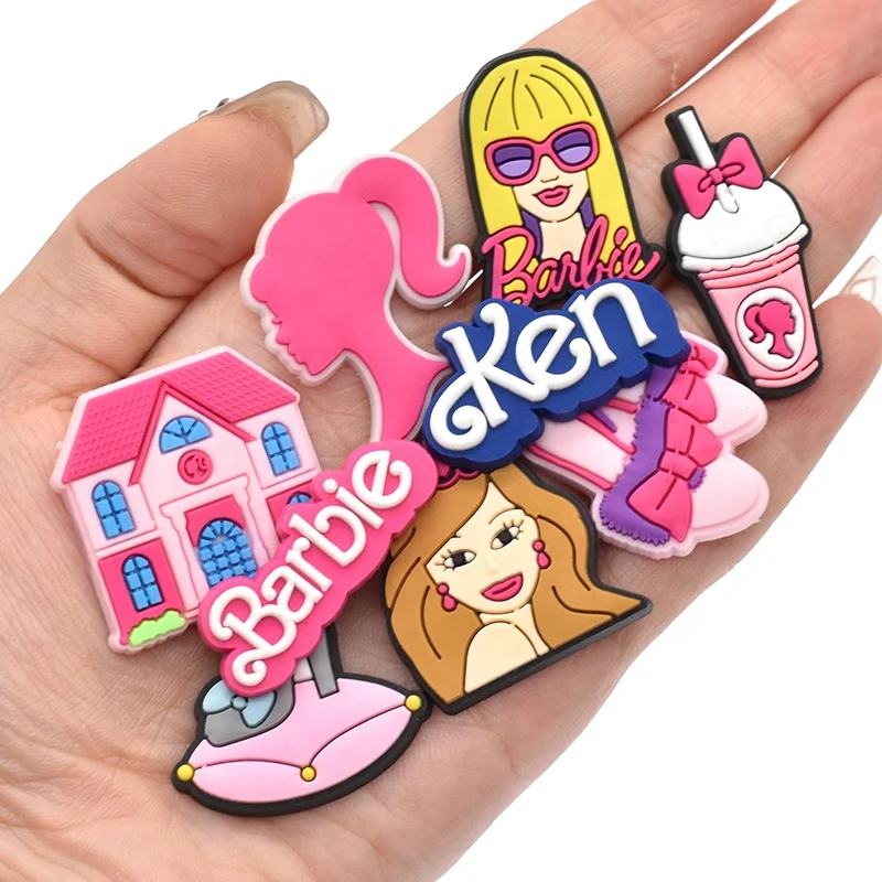 Wholesale Shoe Charms barbi croc Charms Clogs Crocks barbi pink Girls Croc shoe Charms