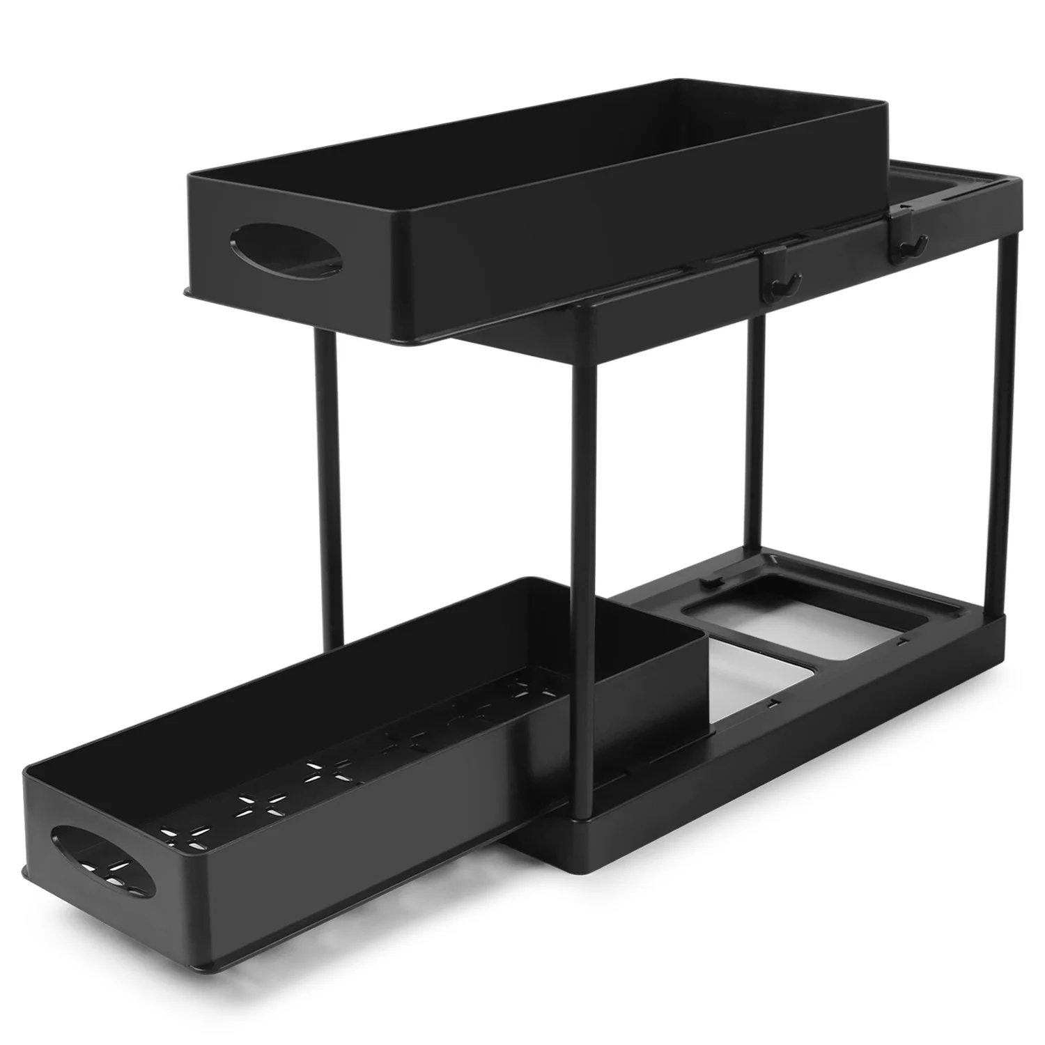 Hot Sell Multi-Purpose Under Sink Organizer Under Bathroom Sink Storage 2 Tier Organizer Storage Drawer Holder Rack